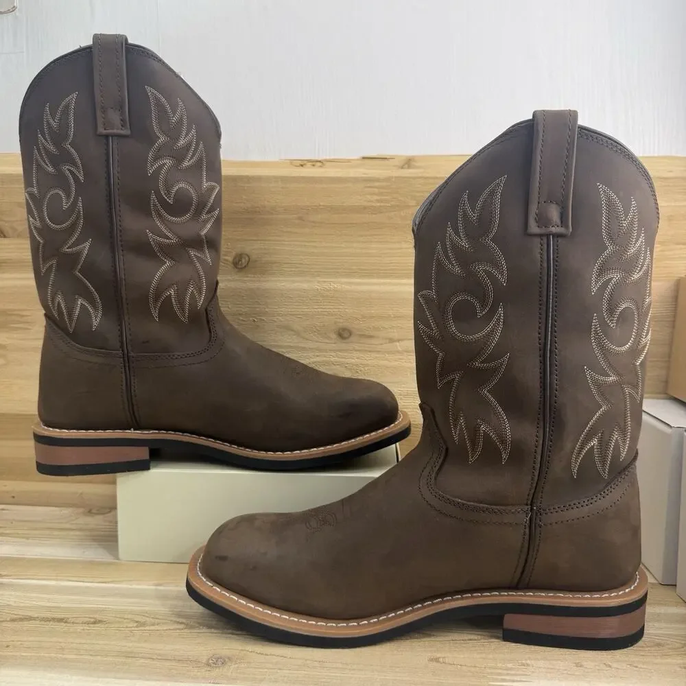 Golden Retriever Western G11242N Work Boots Square Toe Pull on Men’s Size 11